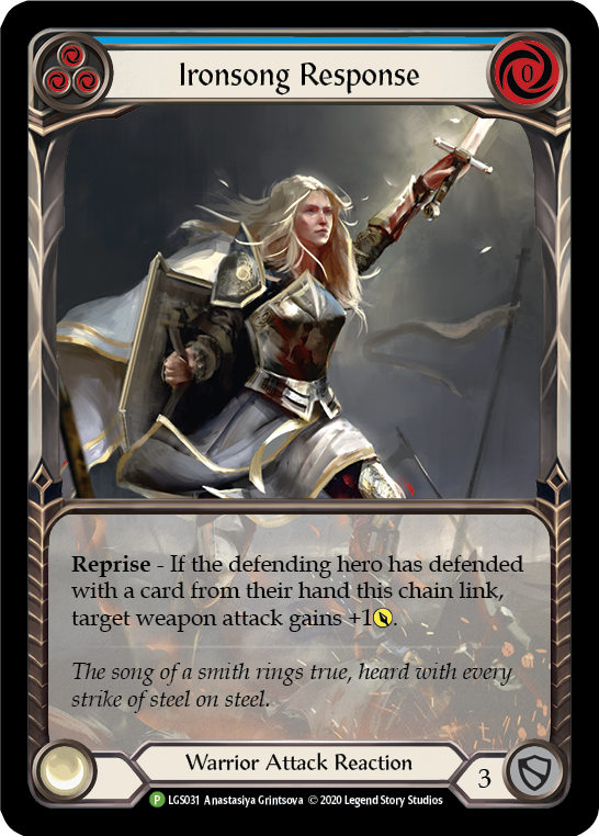 Ironsong Response (Blue) [LGS031] (Promo)  Rainbow Foil | Good Games North