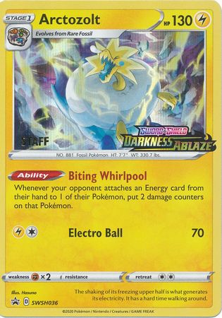 Arctozolt (SWSH036) (Staff Prerelease Promo) [Sword & Shield: Black Star Promos] | Good Games North