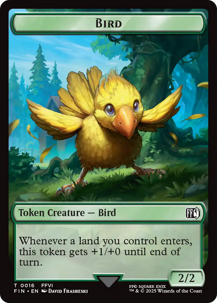 Bird (0016) // Wizard (0014) Double-Sided Token [FINAL FANTASY Tokens] | Good Games North