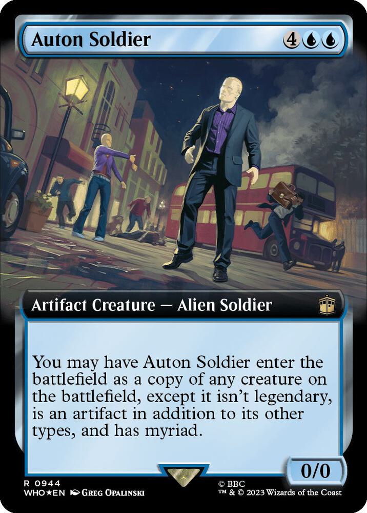 Auton Soldier 944/331 (Universes Beyond: Doctor Who)  - Extended Art Surge Foil | Good Games North