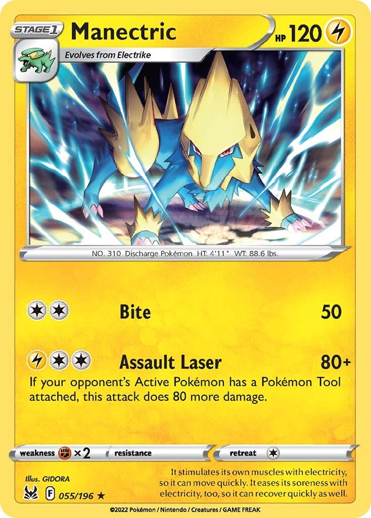 Manectric (055/196) [Sword & Shield: Lost Origin] | Good Games North