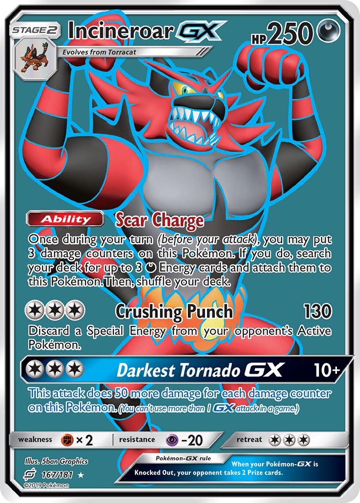 Incineroar GX (167/181) [Sun & Moon: Team Up] | Good Games North