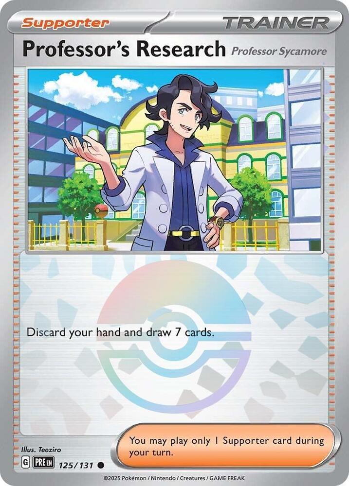 Professor's Research (125/131) [Professor Sycamore] (Poke Ball Pattern) [Scarlet & Violet: Prismatic Evolutions] | Good Games North