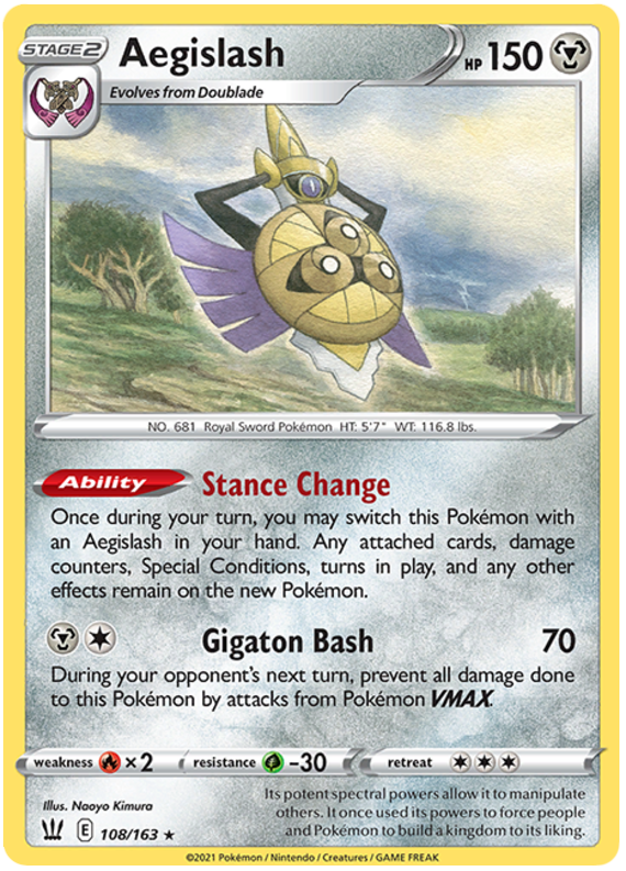 Aegislash (108/163) [Sword & Shield: Battle Styles] | Good Games North