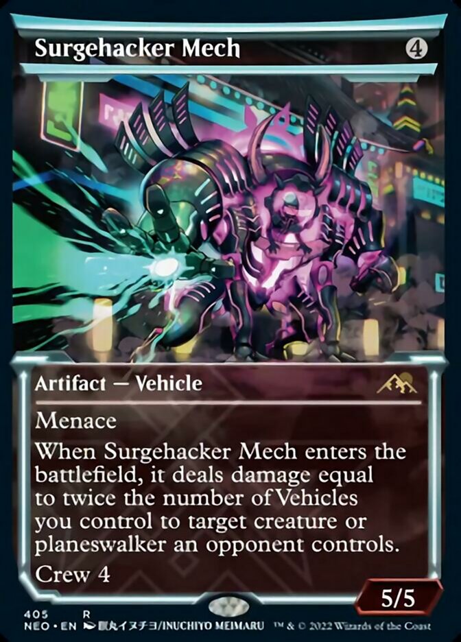 Surgehacker Mech (Showcase Soft Glow) [Kamigawa: Neon Dynasty] | Good Games North