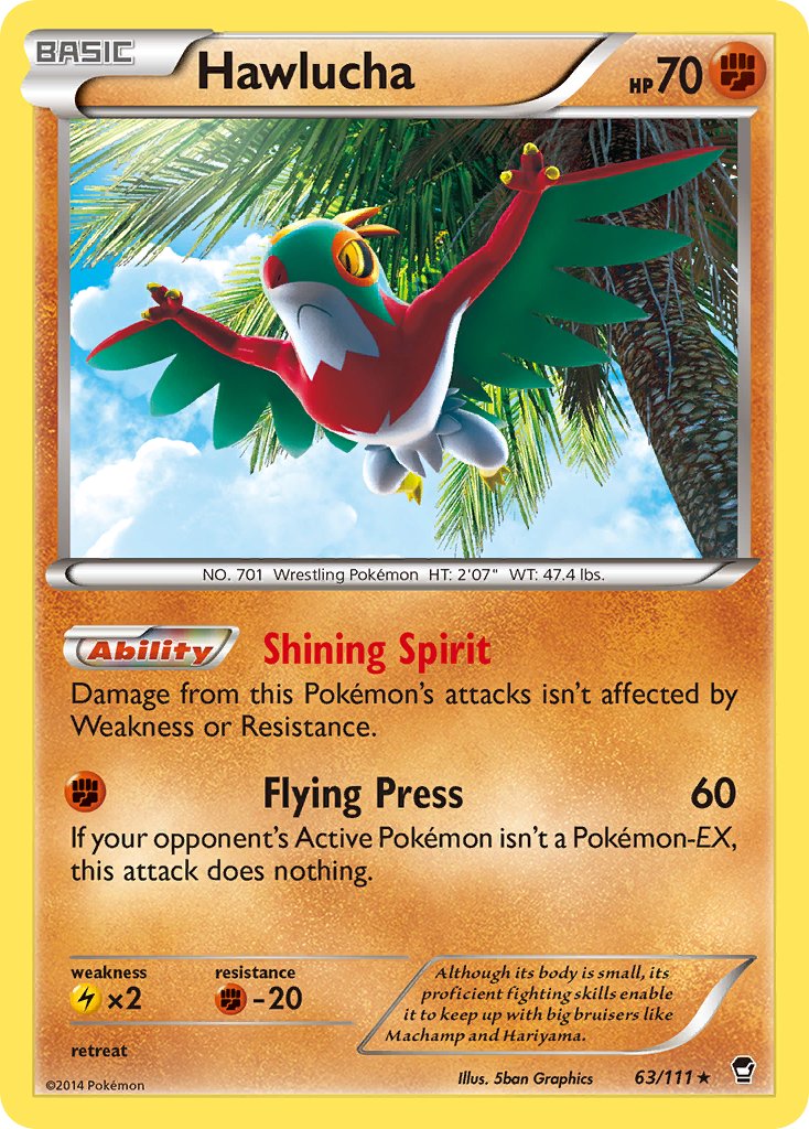 Hawlucha (63/111) (Cosmos Holo) (Blister Exclusive) [XY: Furious Fists] | Good Games North