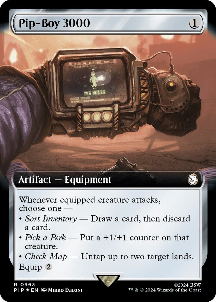 Pip Boy 3000 Extended Art Surge Foil (Universes Beyond: Fallout)  - Foil | Good Games North
