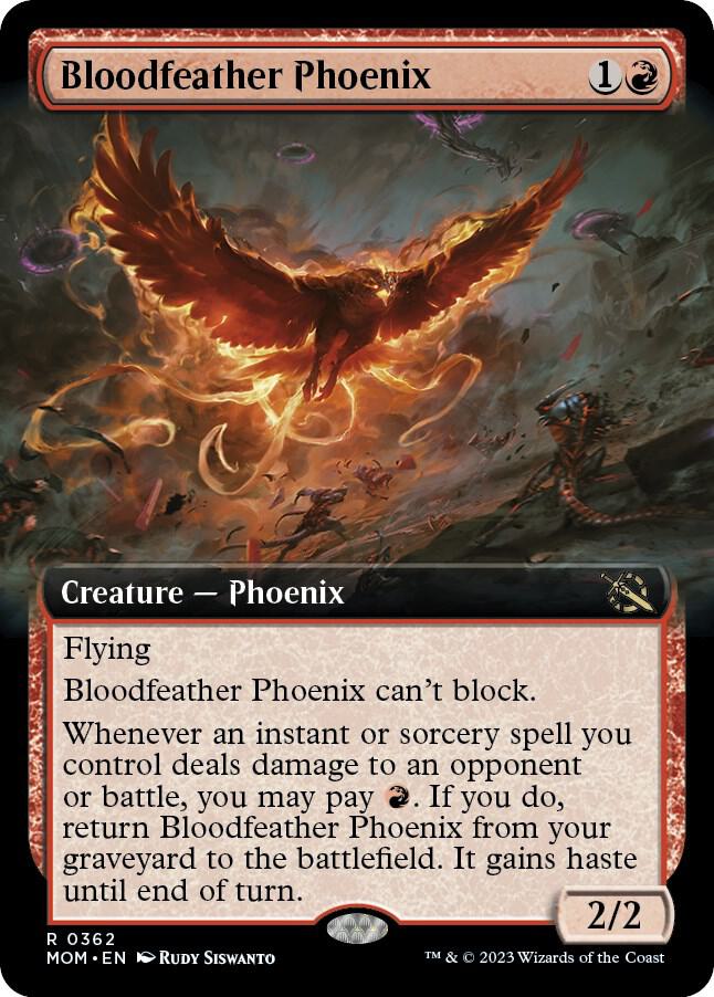 Bloodfeather Phoenix 362/291 (March of the Machine)  - Extended Art | Good Games North