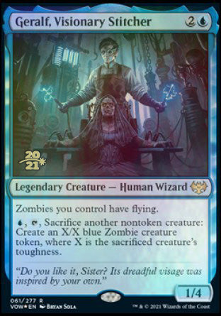 Geralf, Visionary Stitcher [Innistrad: Crimson Vow Prerelease Promos] | Good Games North