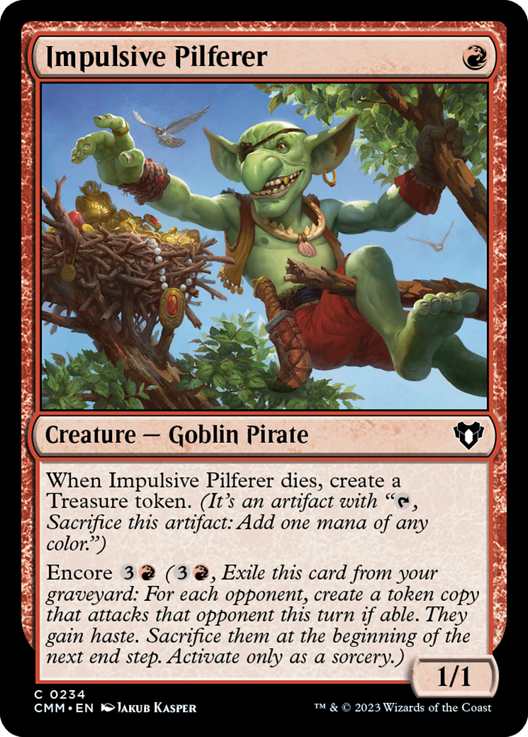 Impulsive Pilferer [Commander Masters] | Good Games North