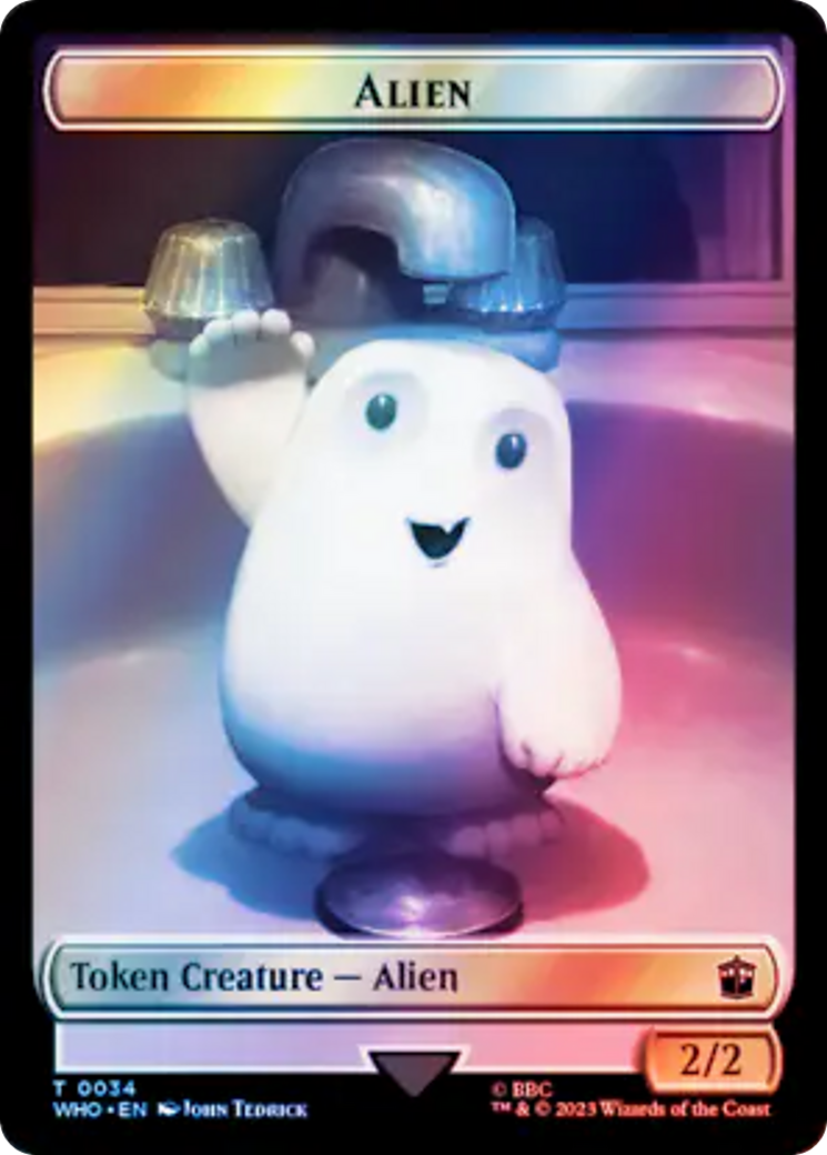 Alien // Mark of the Rani Double-Sided Token (Surge Foil) [Doctor Who Tokens] | Good Games North