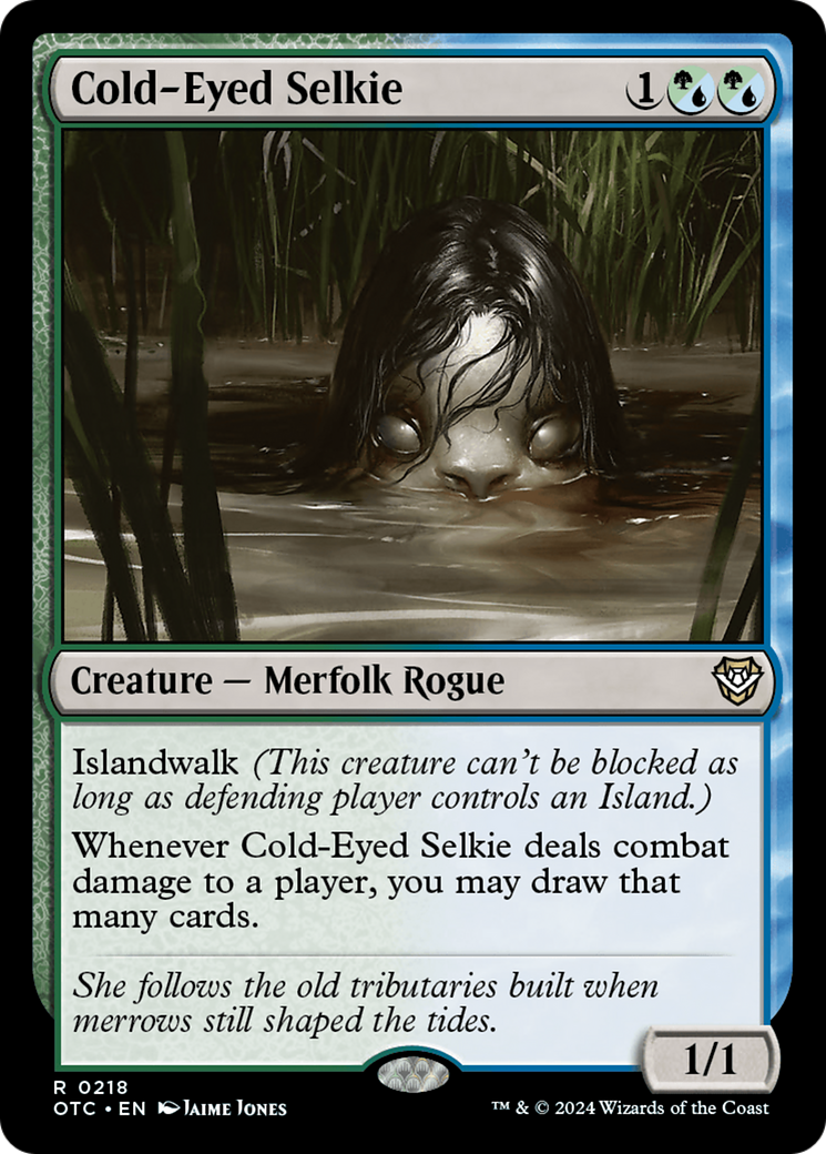 Cold-Eyed Selkie [Outlaws of Thunder Junction Commander] | Good Games North