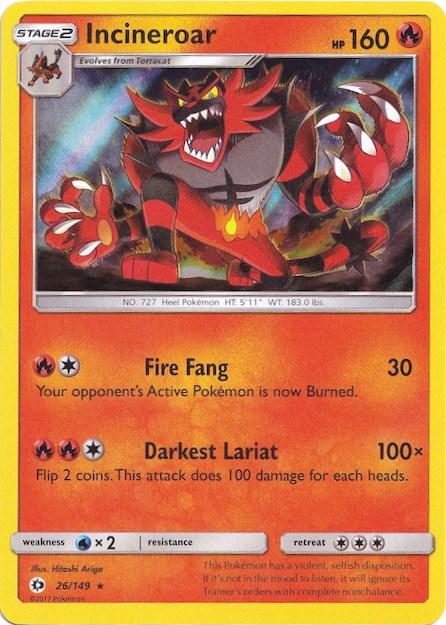 Incineroar (26/149) (Water Web Holo) [Sun & Moon: Base Set] | Good Games North