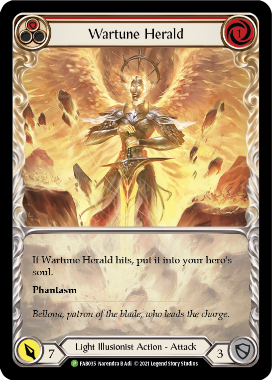 Wartune Herald (Red Extended Art) [FAB035] (Promo)  Rainbow Foil | Good Games North