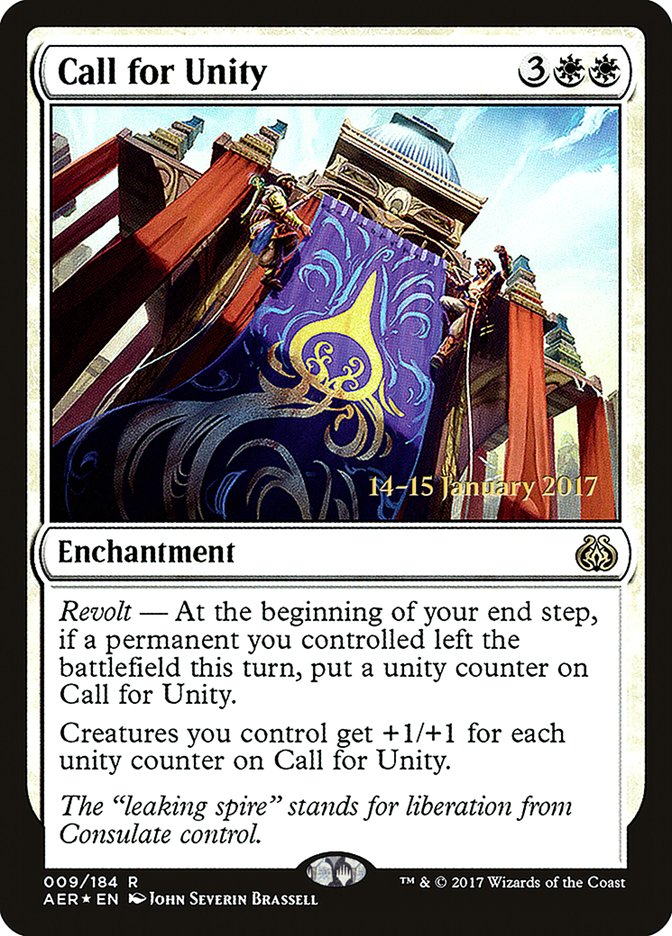 Call for Unity [Aether Revolt Prerelease Promos] | Good Games North