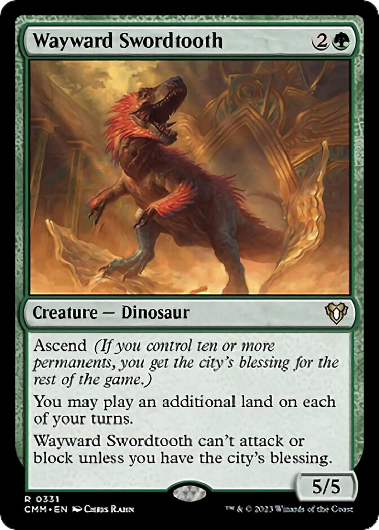 Wayward Swordtooth [Commander Masters] | Good Games North