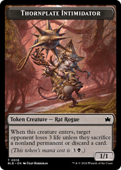 Otter // Thornplate Intimidator Double-Sided Token [Bloomburrow Tokens] | Good Games North