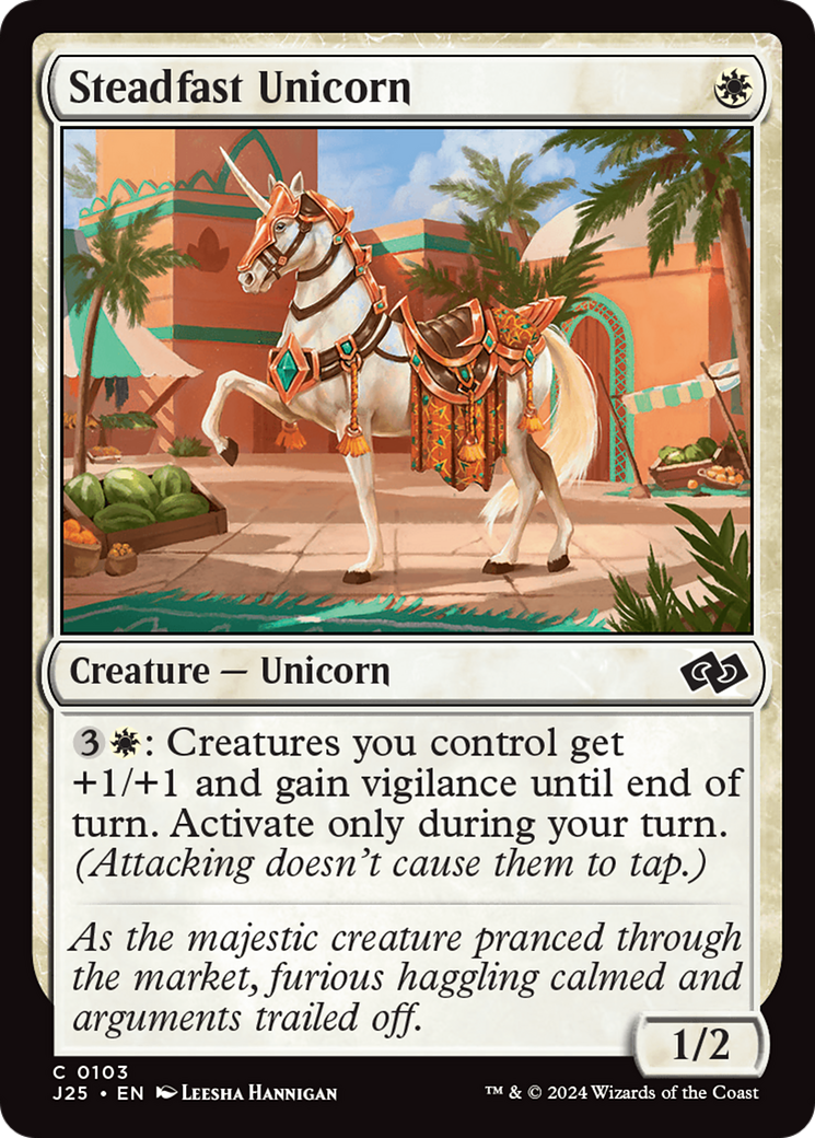 Steadfast Unicorn [Foundations Jumpstart] | Good Games North