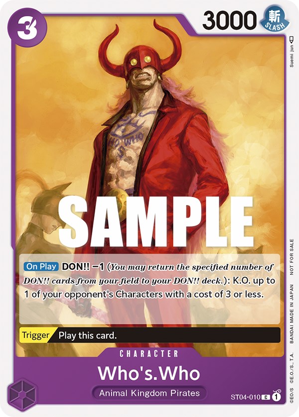 Who's.Who (Tournament Pack Vol. 3) [Participant] [One Piece Promotion Cards] | Good Games North