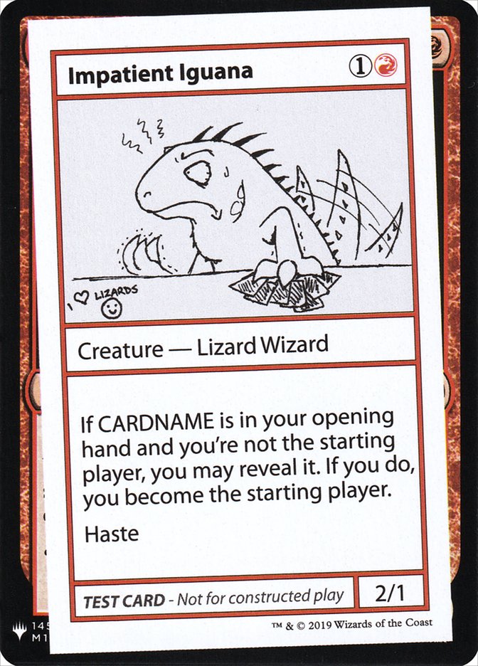 Impatient Iguana [Mystery Booster Playtest Cards] | Good Games North