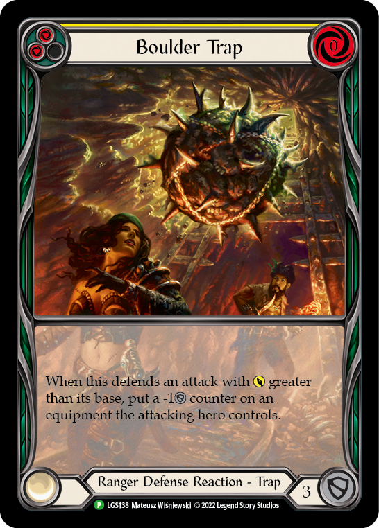 Boulder Trap (Yellow) [LGS138] (Promo)  Rainbow Foil | Good Games North
