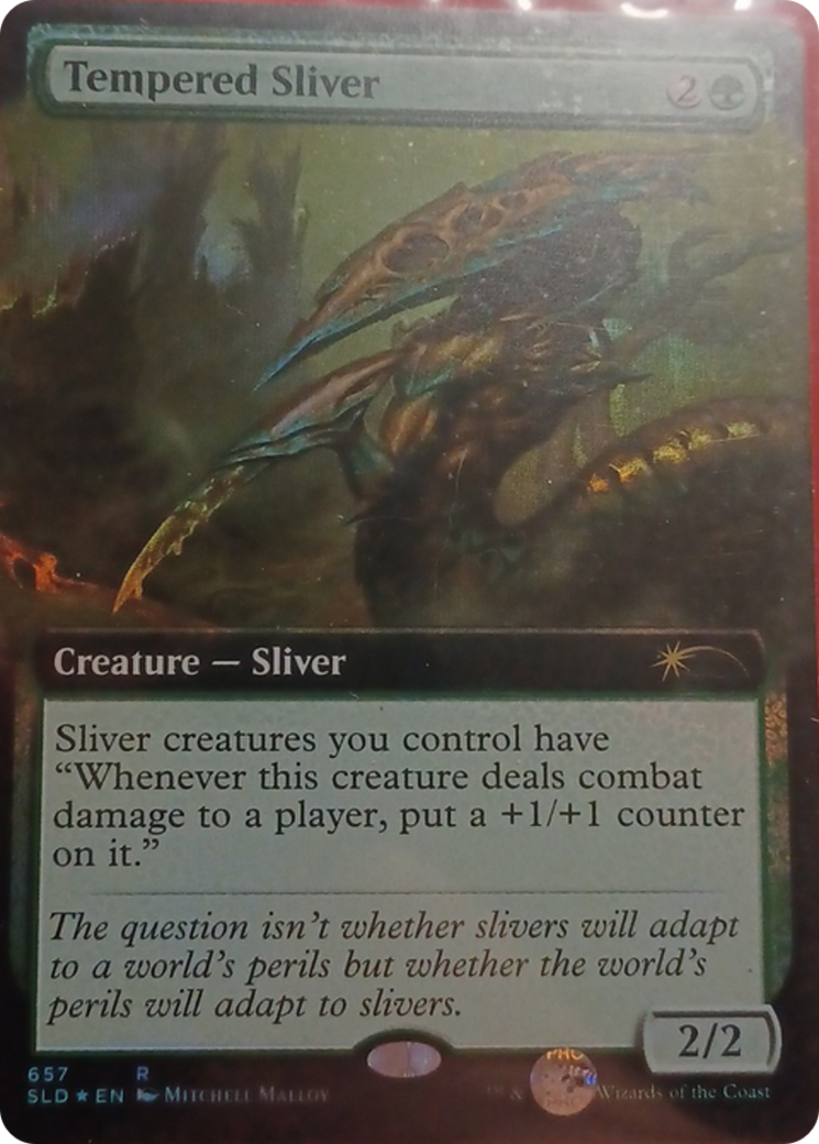 Tempered Sliver (Extended Art) [Secret Lair Drop Promos] | Good Games North