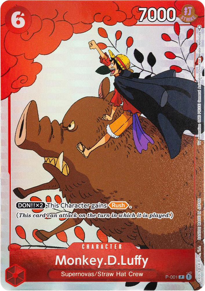 Monkey.D.Luffy (Gift Col.) P-001 (One Piece Promotion Cards)  - Alternate Art Foil | Good Games North