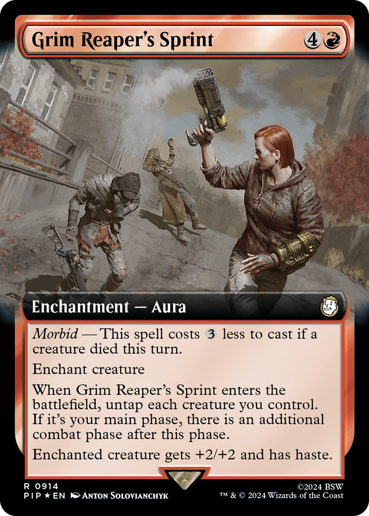 Grim Reaper's Sprint (Extended Art) (Surge Foil) [Fallout] | Good Games North