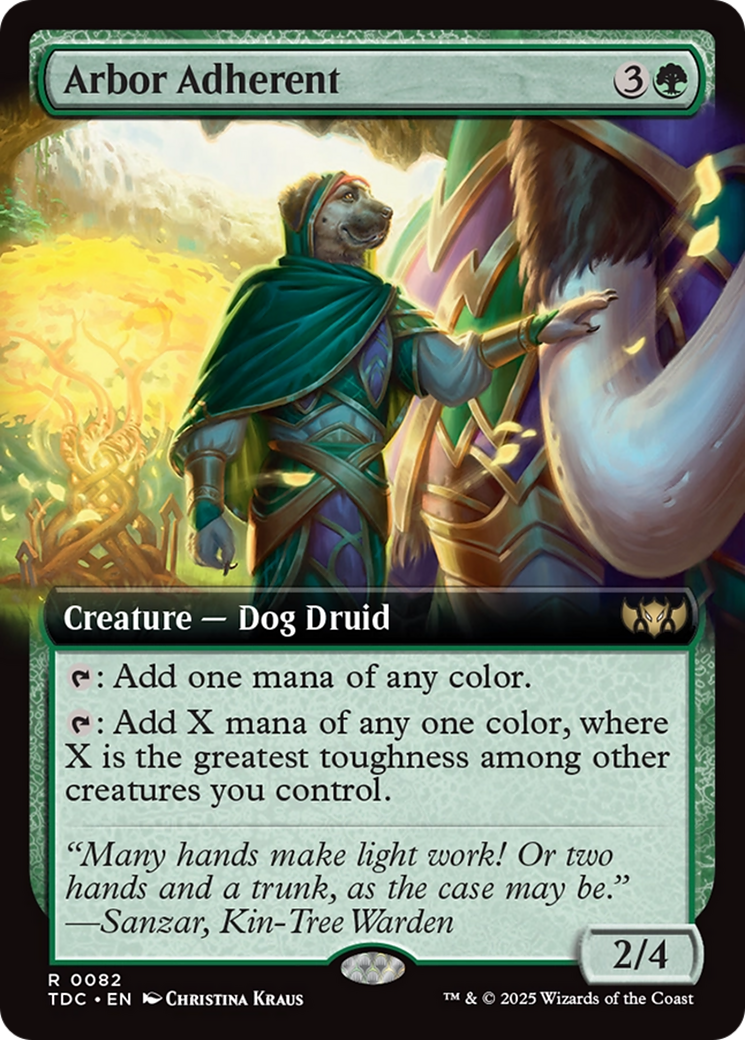 Arbor Adherent (Extended Art) [Tarkir: Dragonstorm Commander] | Good Games North