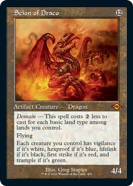 Scion of Draco Retro Frame Foil Etched (Modern Horizons 2)  - Foil | Good Games North