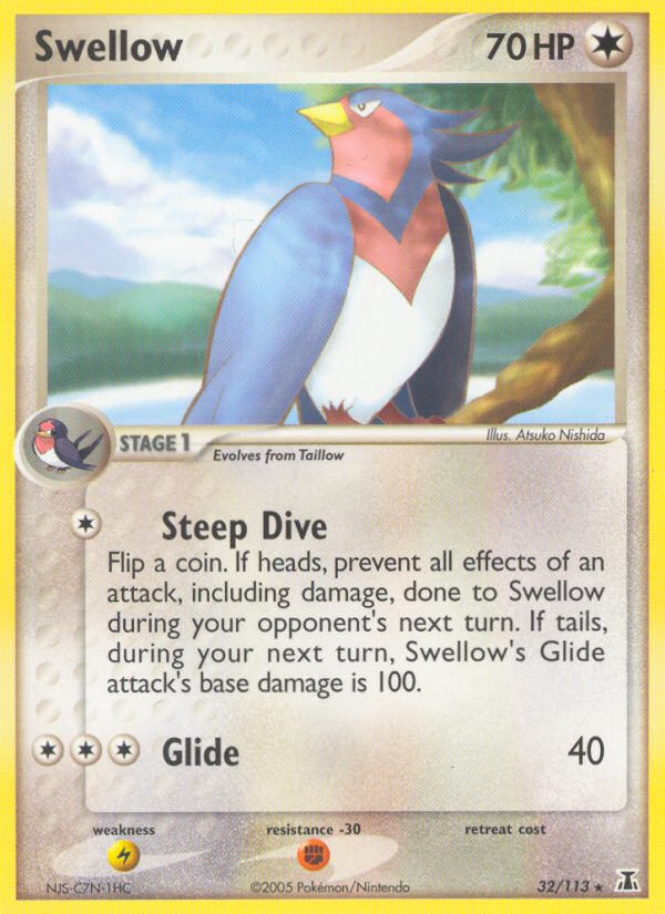 Swellow (32/113) [EX: Delta Species] | Good Games North