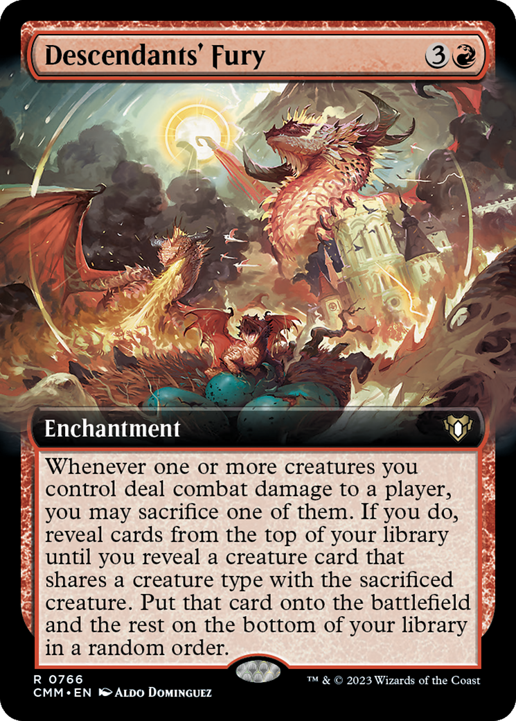 Descendants' Fury (Extended Art) [Commander Masters] | Good Games North