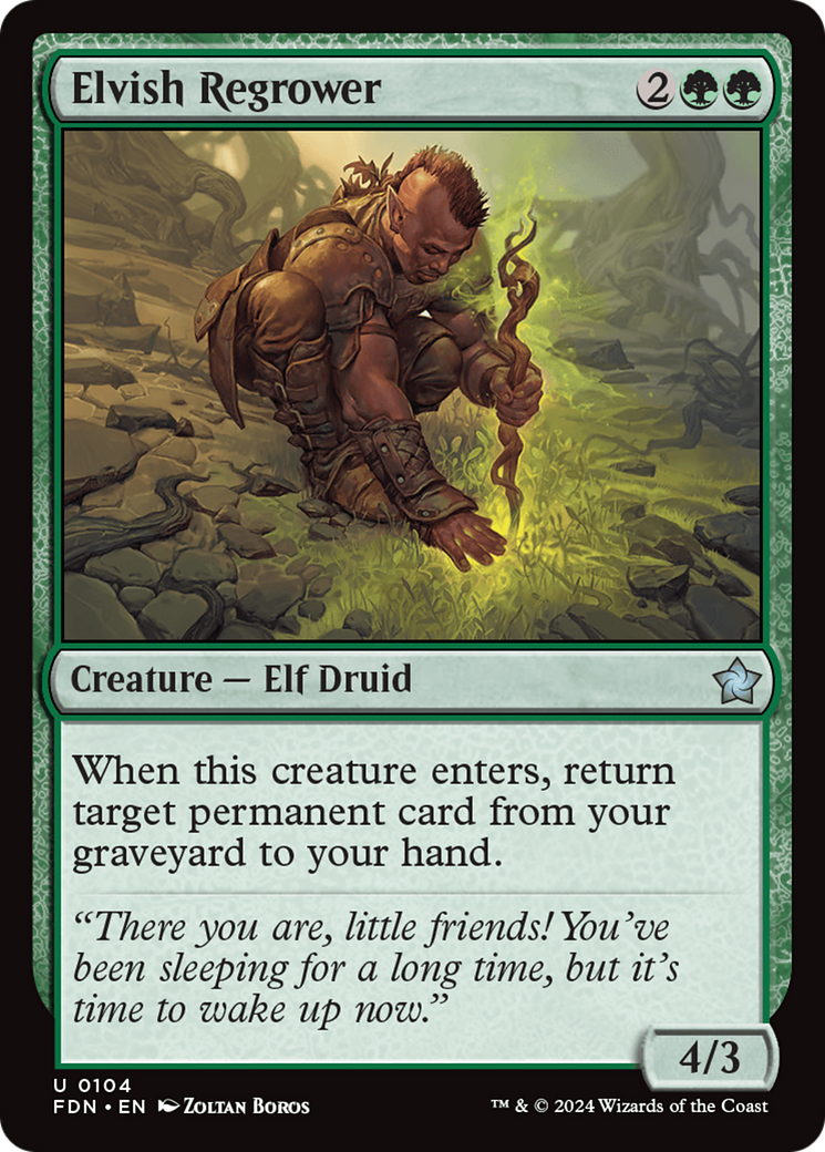 Elvish Regrower [Foundations] | Good Games North