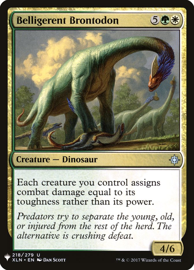 Belligerent Brontodon [Mystery Booster] | Good Games North