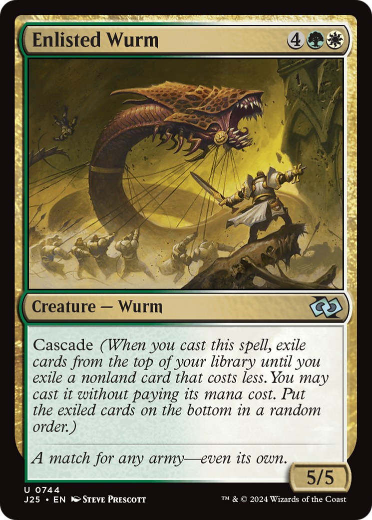 Enlisted Wurm [Foundations Jumpstart] | Good Games North