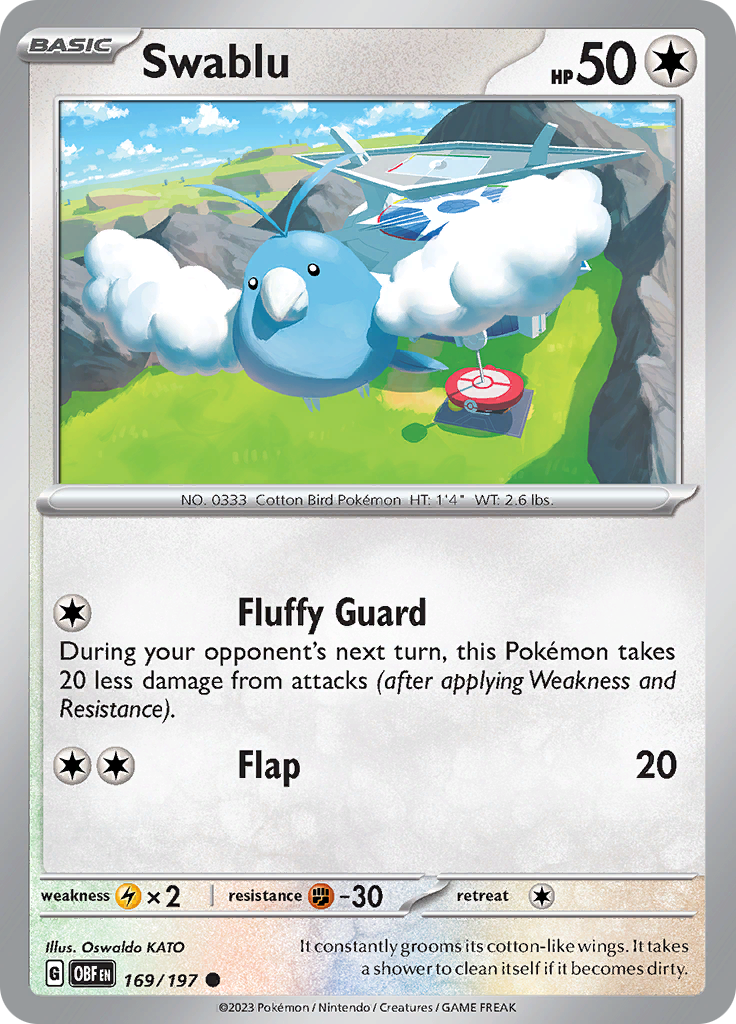 Swablu (169/197) [Scarlet & Violet: Obsidian Flames] | Good Games North