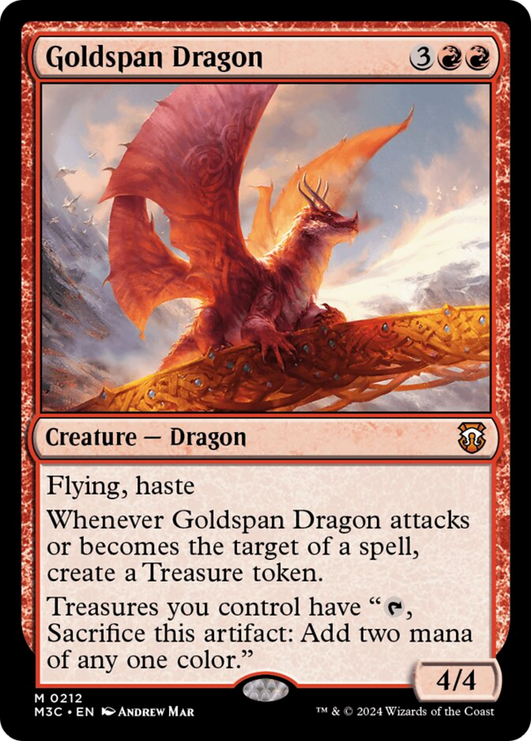 Goldspan Dragon (Ripple Foil) [Modern Horizons 3 Commander] | Good Games North