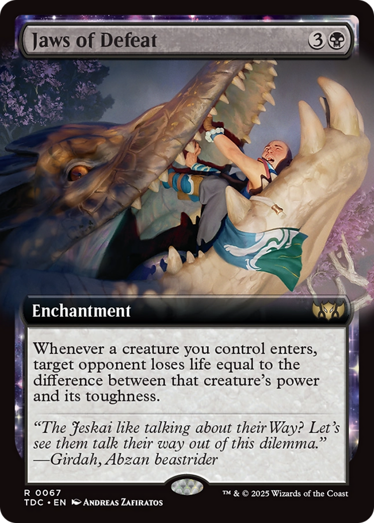 Jaws of Defeat (Extended Art) [Tarkir: Dragonstorm Commander] | Good Games North
