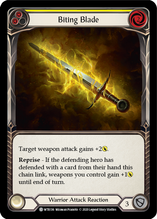 Biting Blade (Yellow) [U-WTR136] (Welcome to Rathe Unlimited)  Unlimited Normal | Good Games North