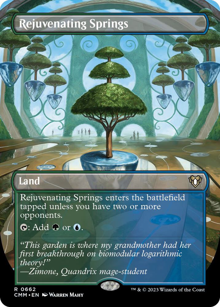 Rejuvenating Springs 662 (Commander Masters)  - Borderless Foil | Good Games North