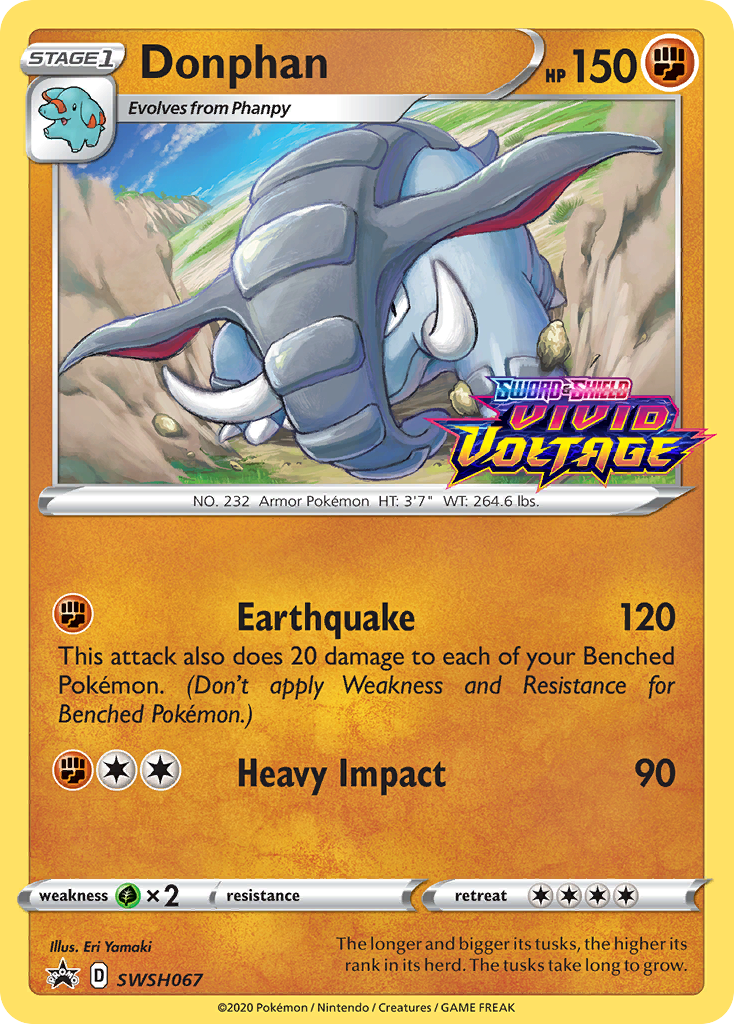 Donphan (SWSH067) (Prerelease Promo) [Sword & Shield: Black Star Promos] | Good Games North