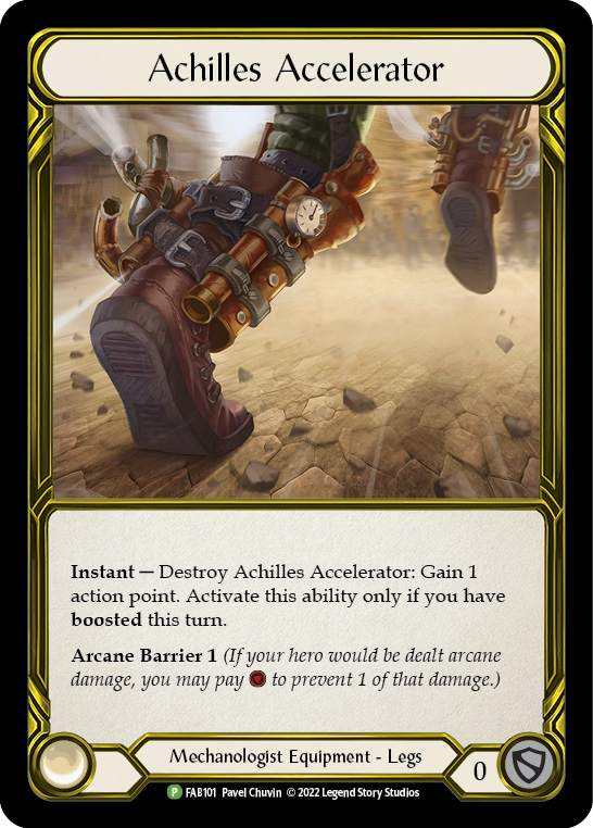 Achilles Accelerator (Golden) [FAB101] (Promo)  Cold Foil | Good Games North