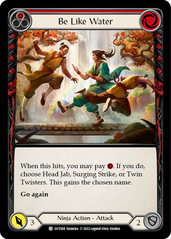 Be Like Water (Red) [OUT068] (Outsiders)  Rainbow Foil | Good Games North