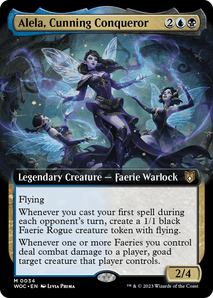 Alela, Cunning Conqueror (Extended Art) [Wilds of Eldraine Commander] | Good Games North