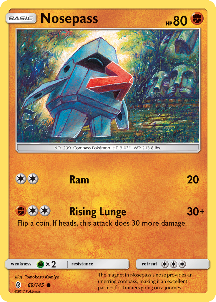 Nosepass (69/145) [Sun & Moon: Guardians Rising] | Good Games North