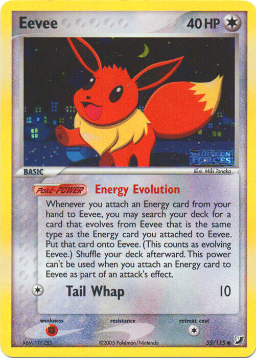 Eevee (55/115) (Stamped) [EX: Unseen Forces] | Good Games North