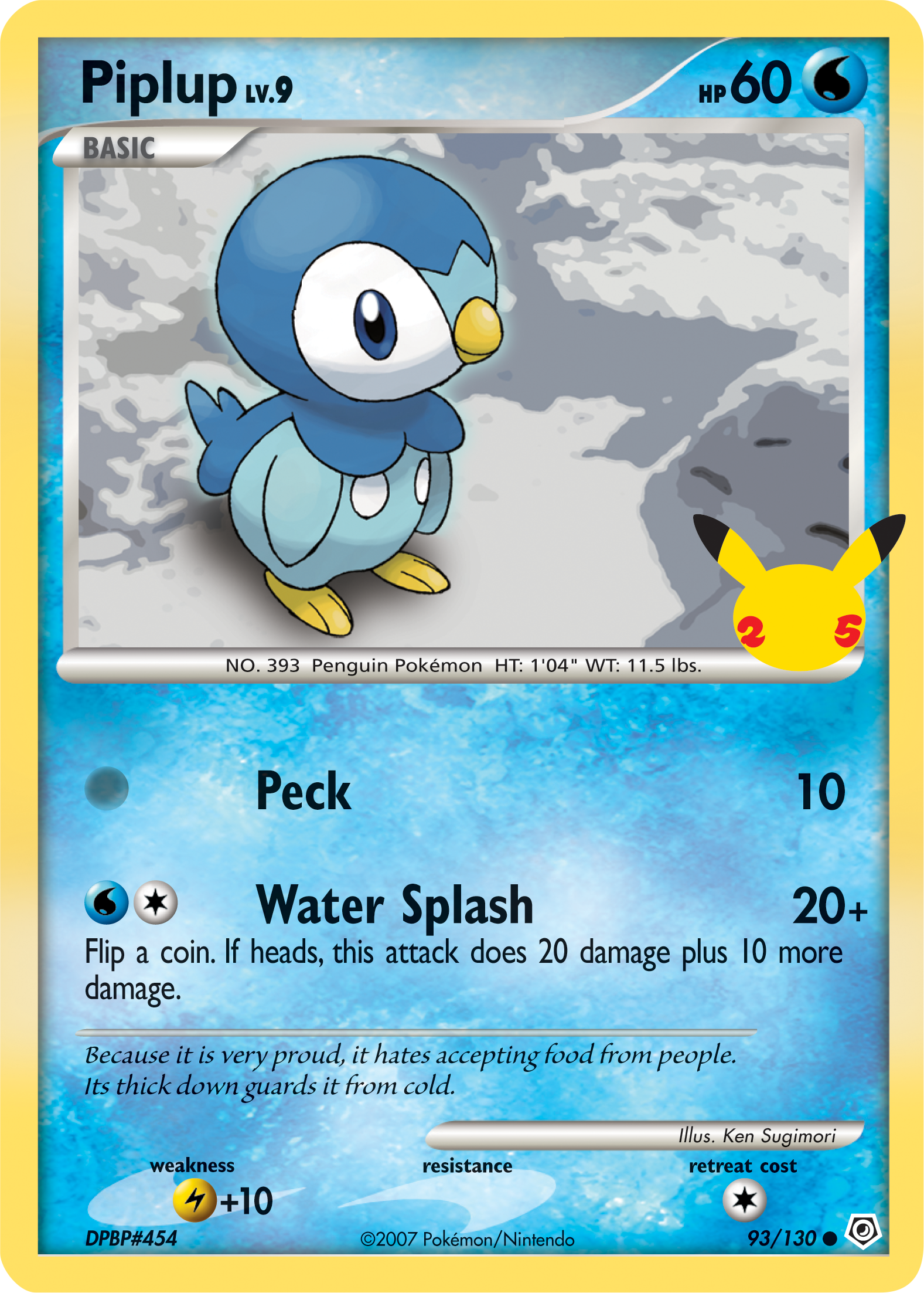 Piplup (93/130) (Jumbo Card) [First Partner Pack] | Good Games North