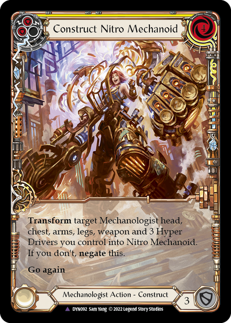 Construct Nitro Mechanoid // Nitro Mechanoid (Marvel) [DYN092] (Dynasty)  Cold Foil | Good Games North