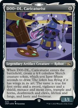 D00 DL Caricaturist Showcase Galaxy Foil 525/244 (Unfinity)  - Foil | Good Games North