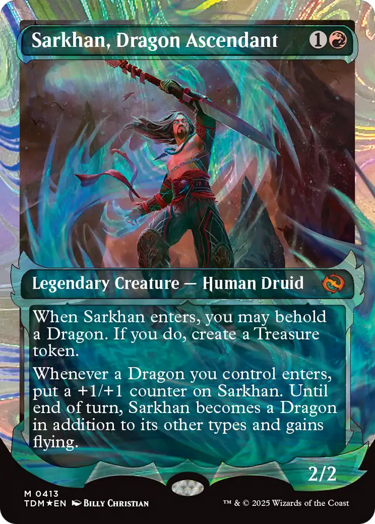 Sarkhan, Dragon Ascendant (0413) (Showcase) (Halo Foil) [Tarkir: Dragonstorm] | Good Games North